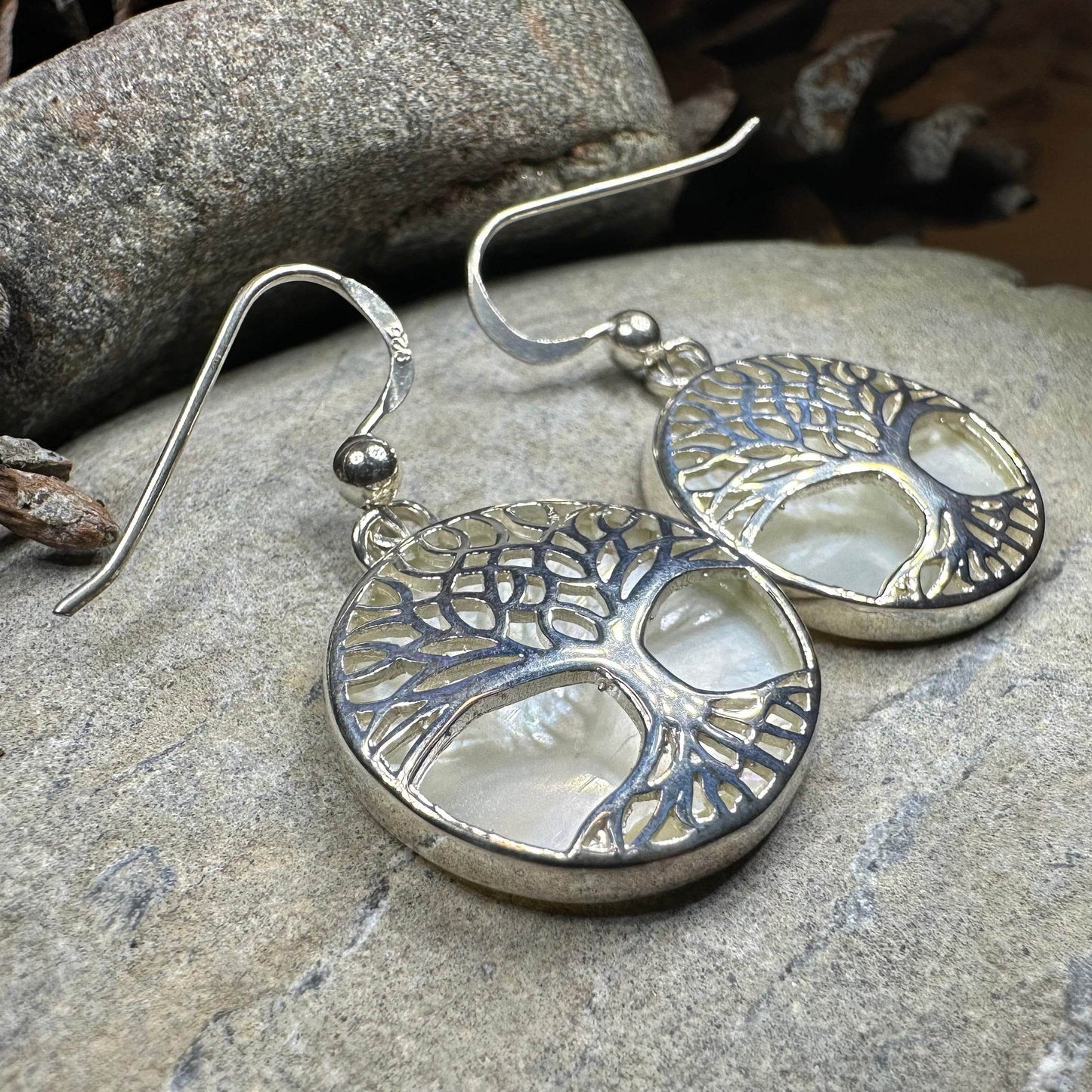 Robyn Tree of Life Earrings - Abalone Shell