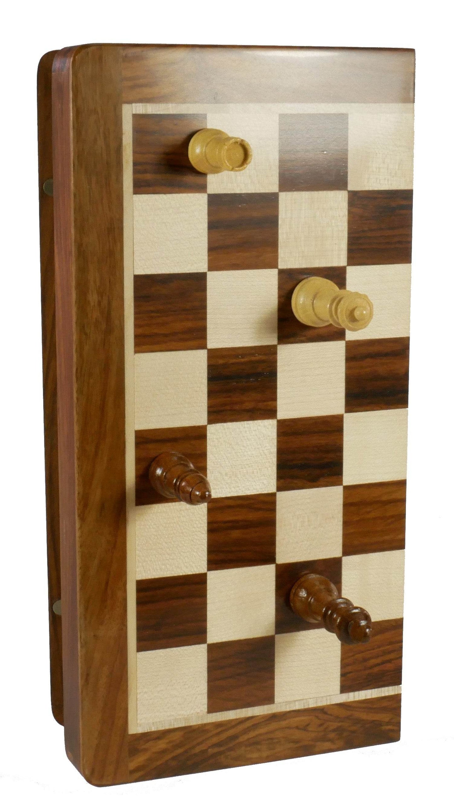 Chess Set - 12" Folding wood Magnetic Chess