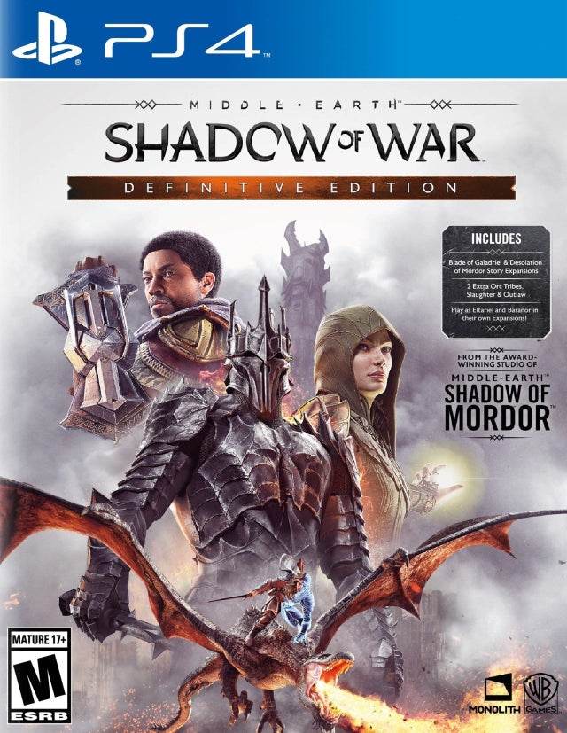 Middle-Earth Shadow of War Definitive Edition (Playstation 4) - Game Only
