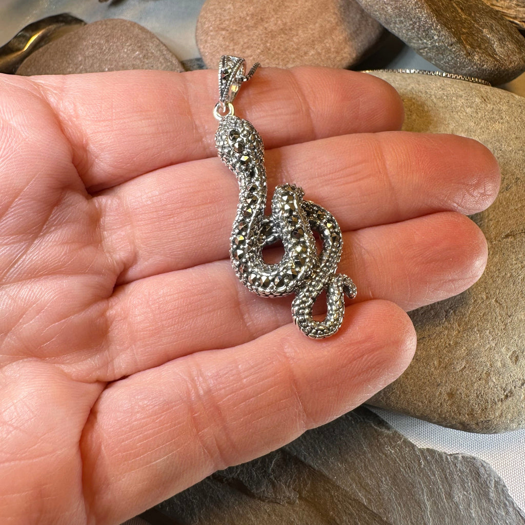 Calantha Moonstone Snake Necklace