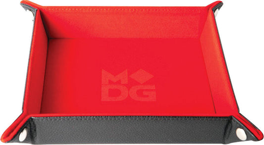 Metallic Dice Games Velvet Folding Dice Tray with Leather Backing 10" x 10"