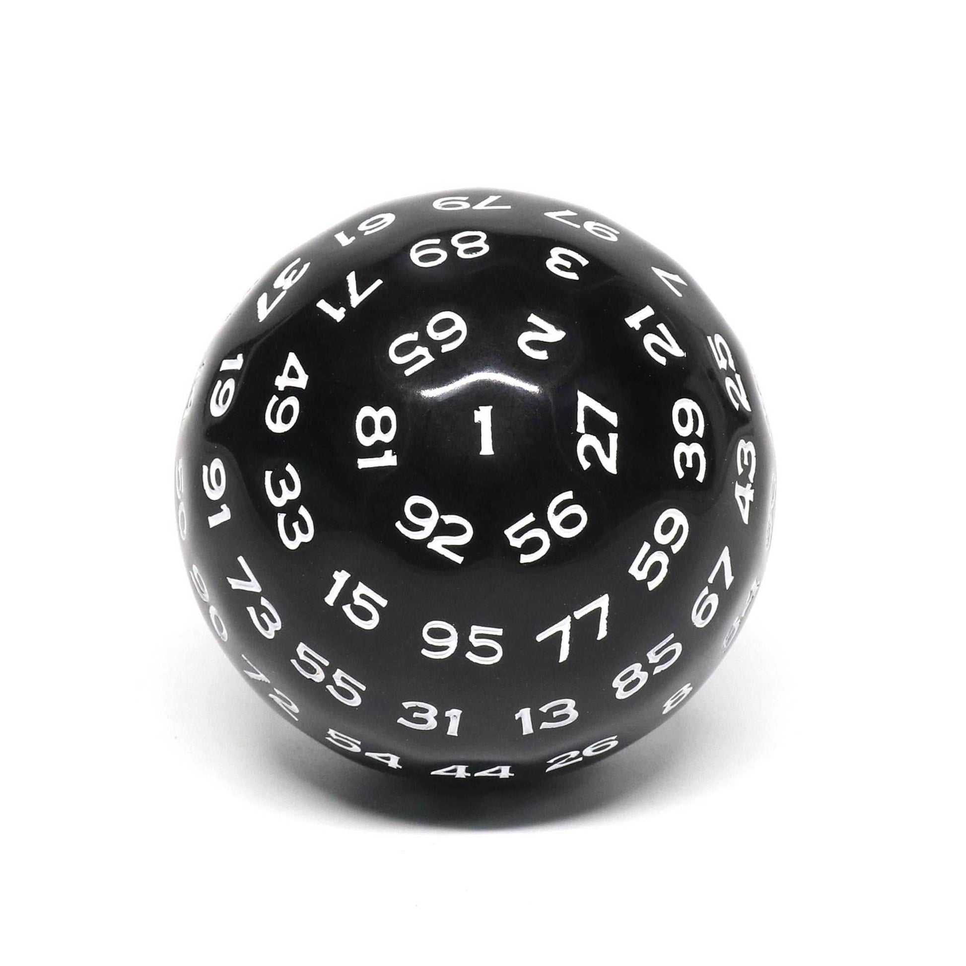 D100-Black Opaque w/white Numbers - 