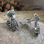 Curious Cat Stud Earrings