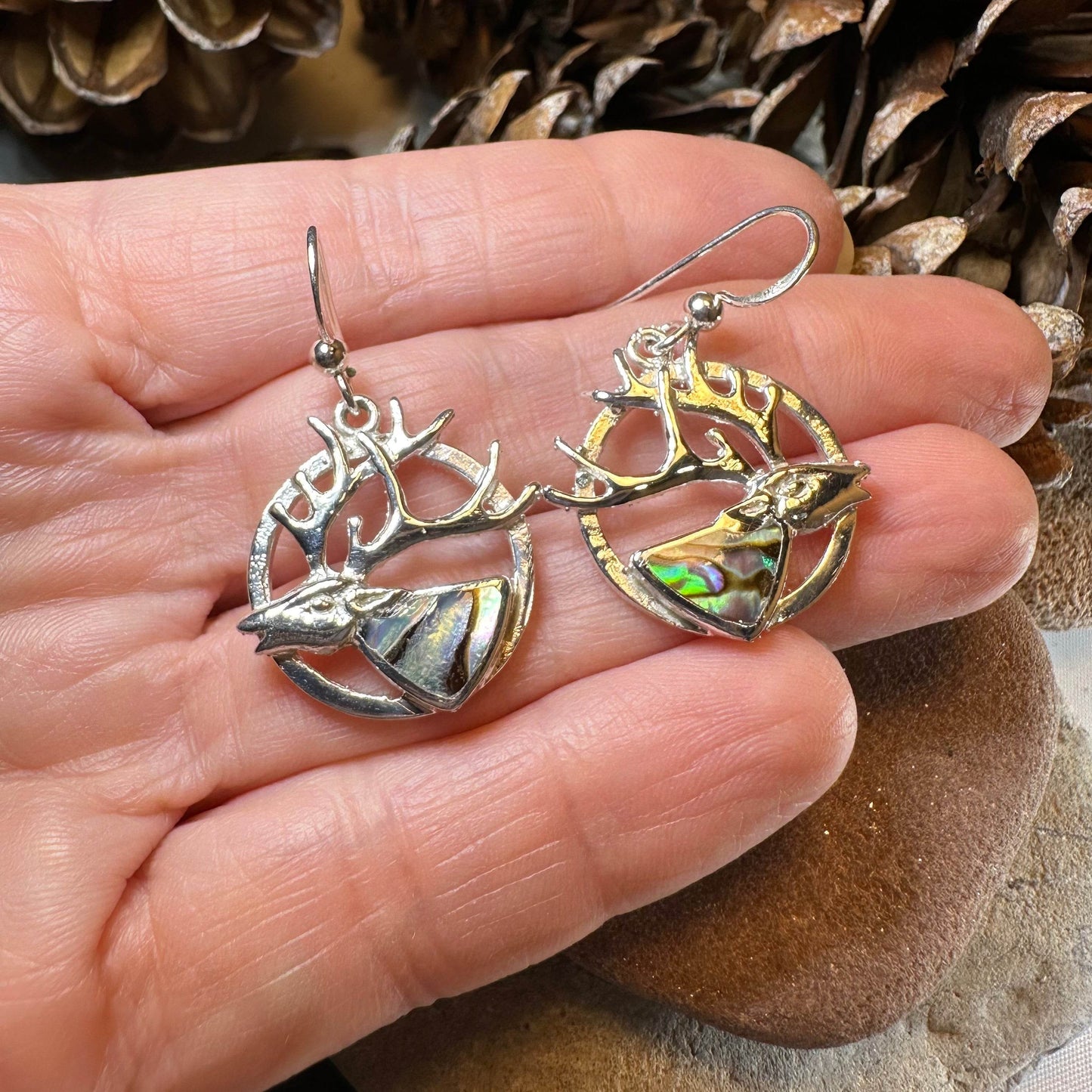 Stag of the Mist Earrings - 