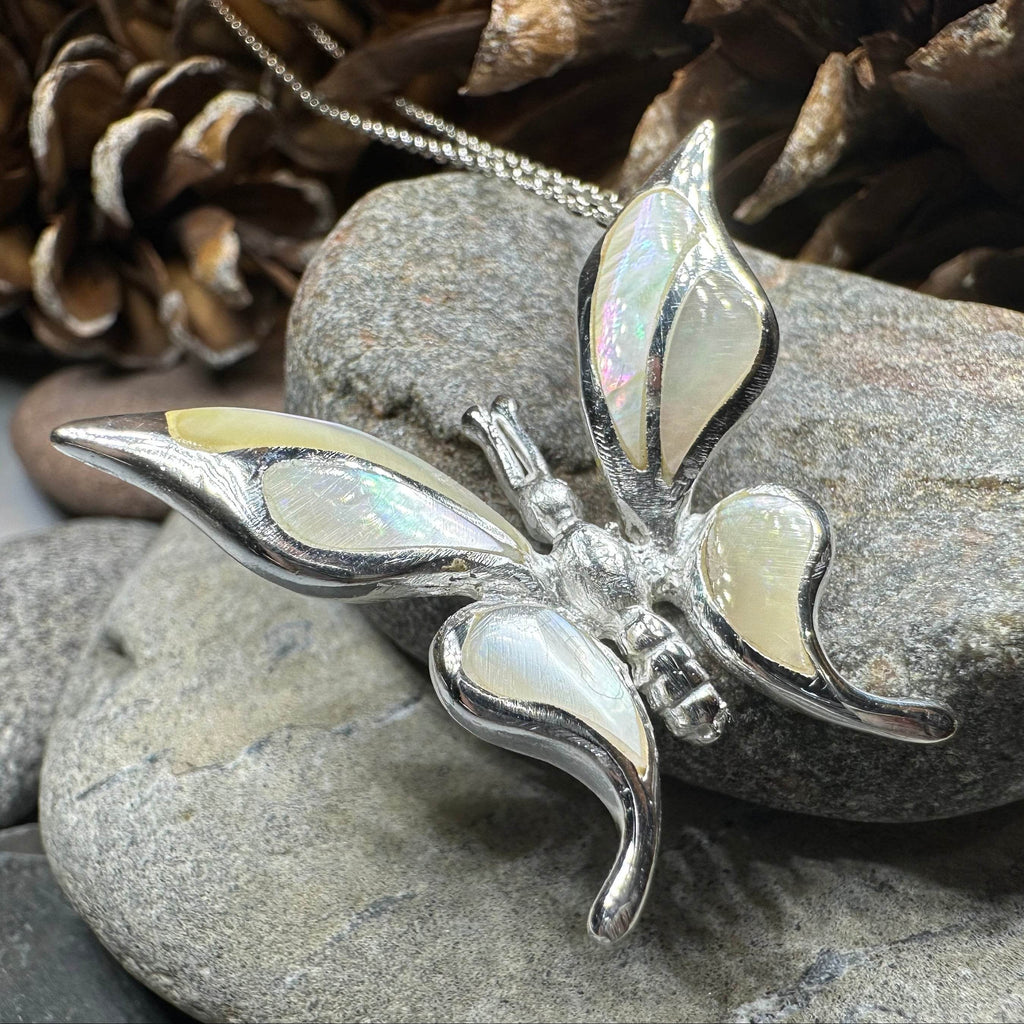 Brooke Butterfly Necklace - abalone shell