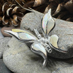 Brooke Butterfly Necklace - abalone shell