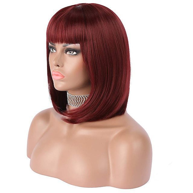 Straight Bangs wig