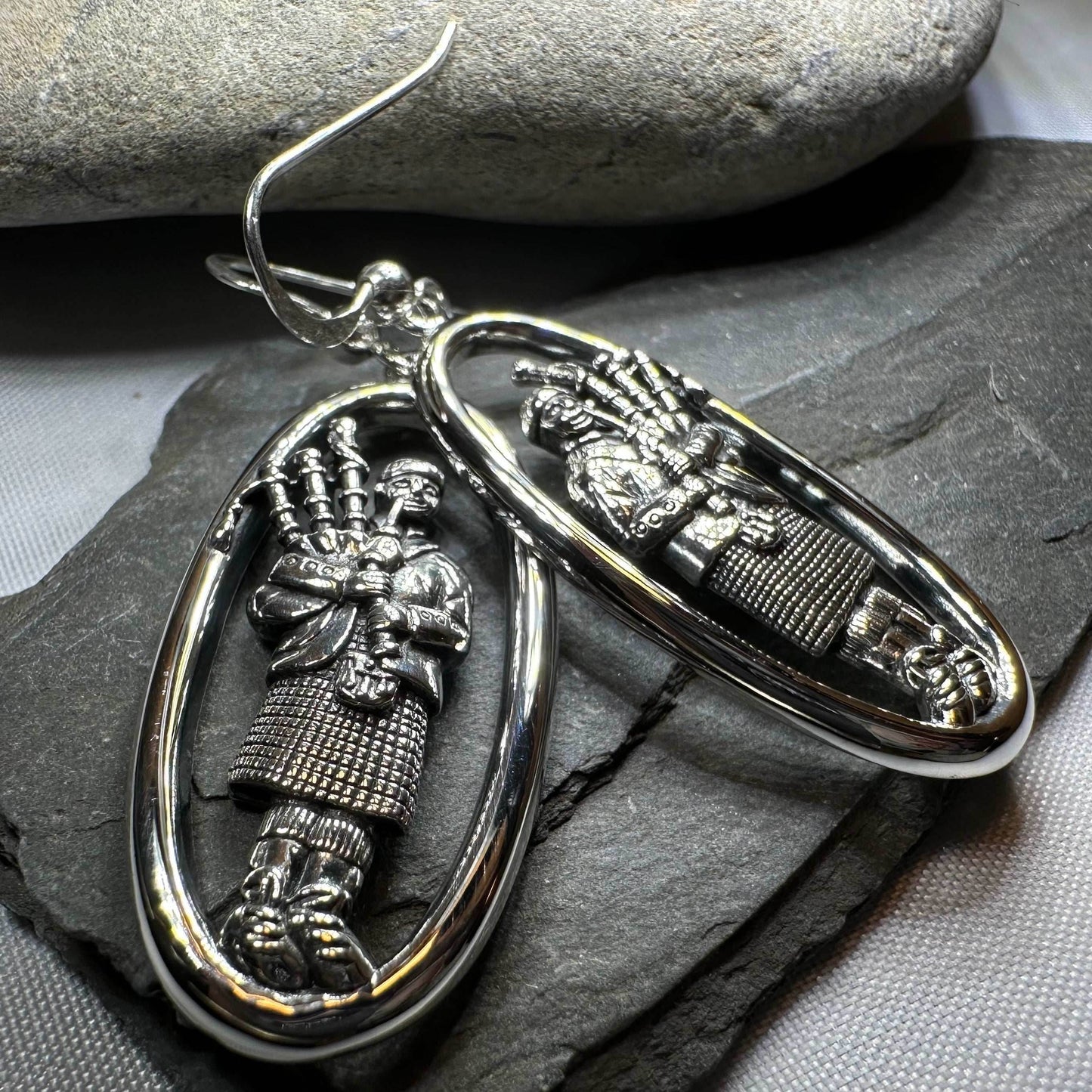Tartan Bagpiper Earrings - 