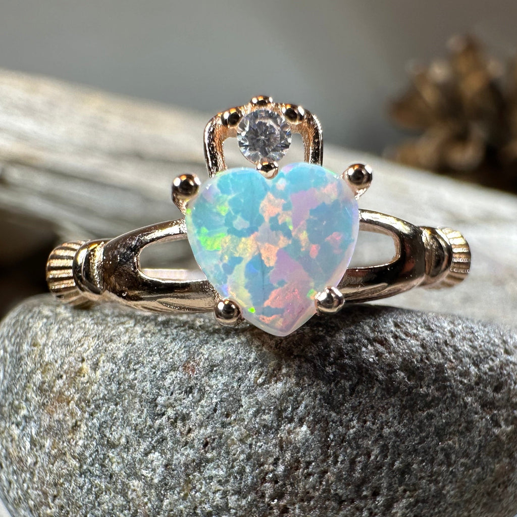 Raynette Claddagh Opal Ring