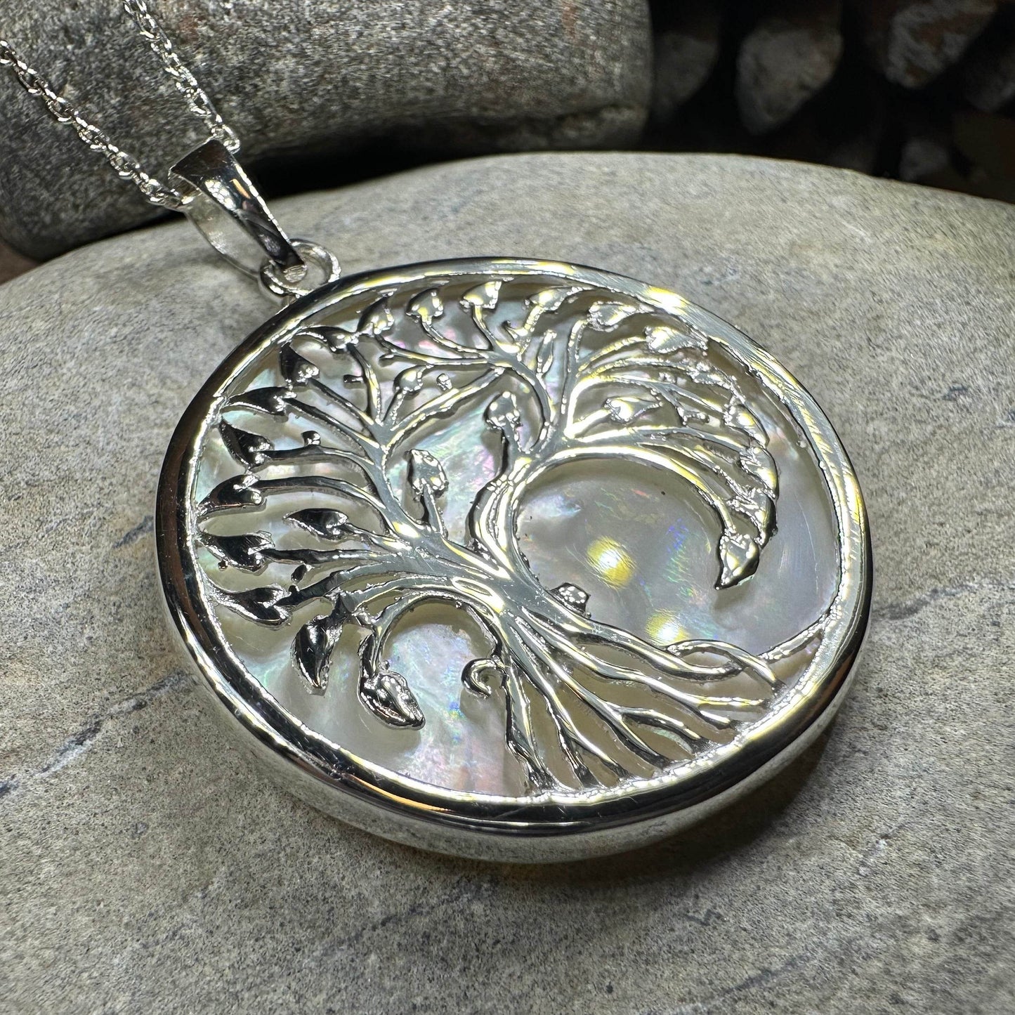 Arianrhod Tree of Life Shell Necklace - Mother of Pearl