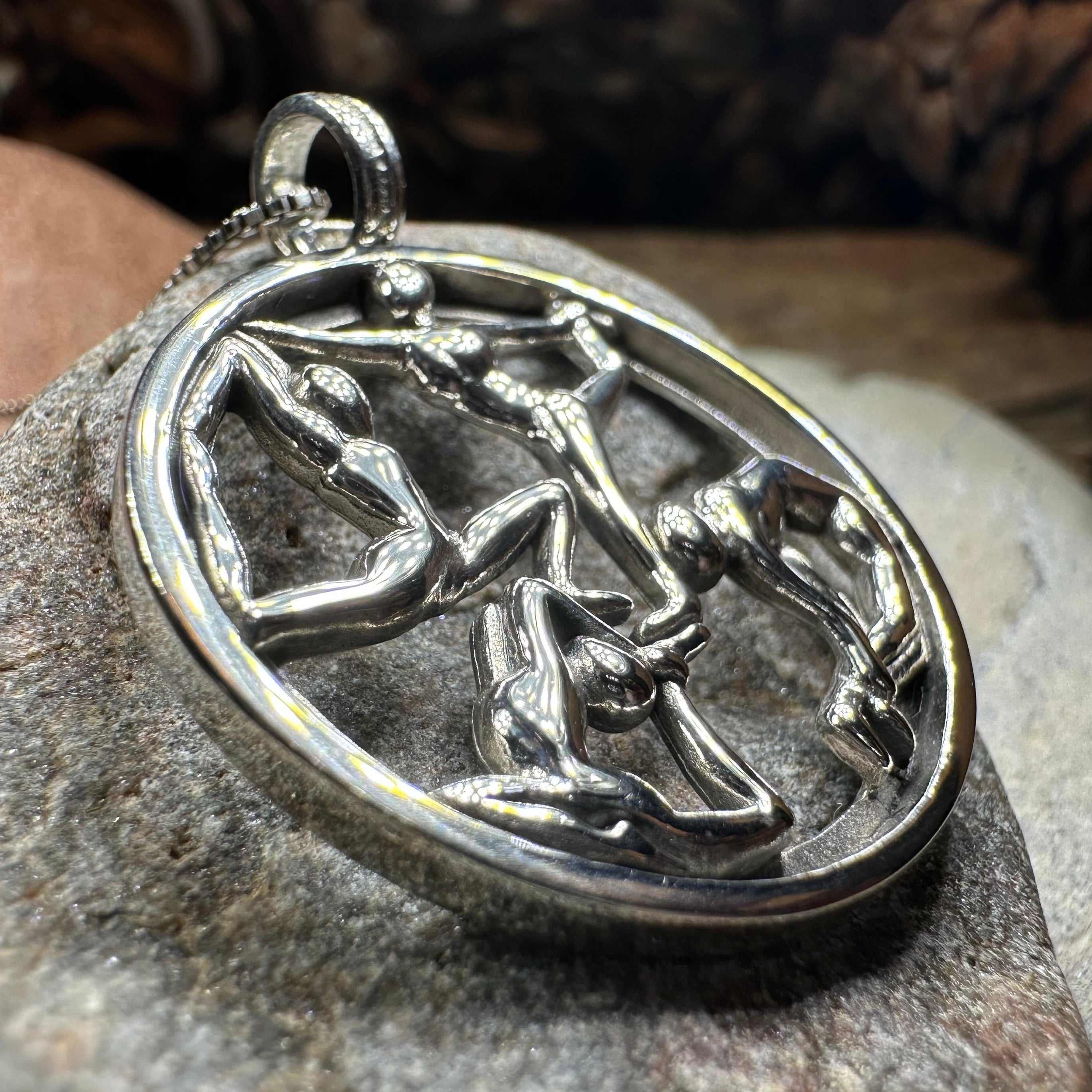 Round Yoga Pose Necklace