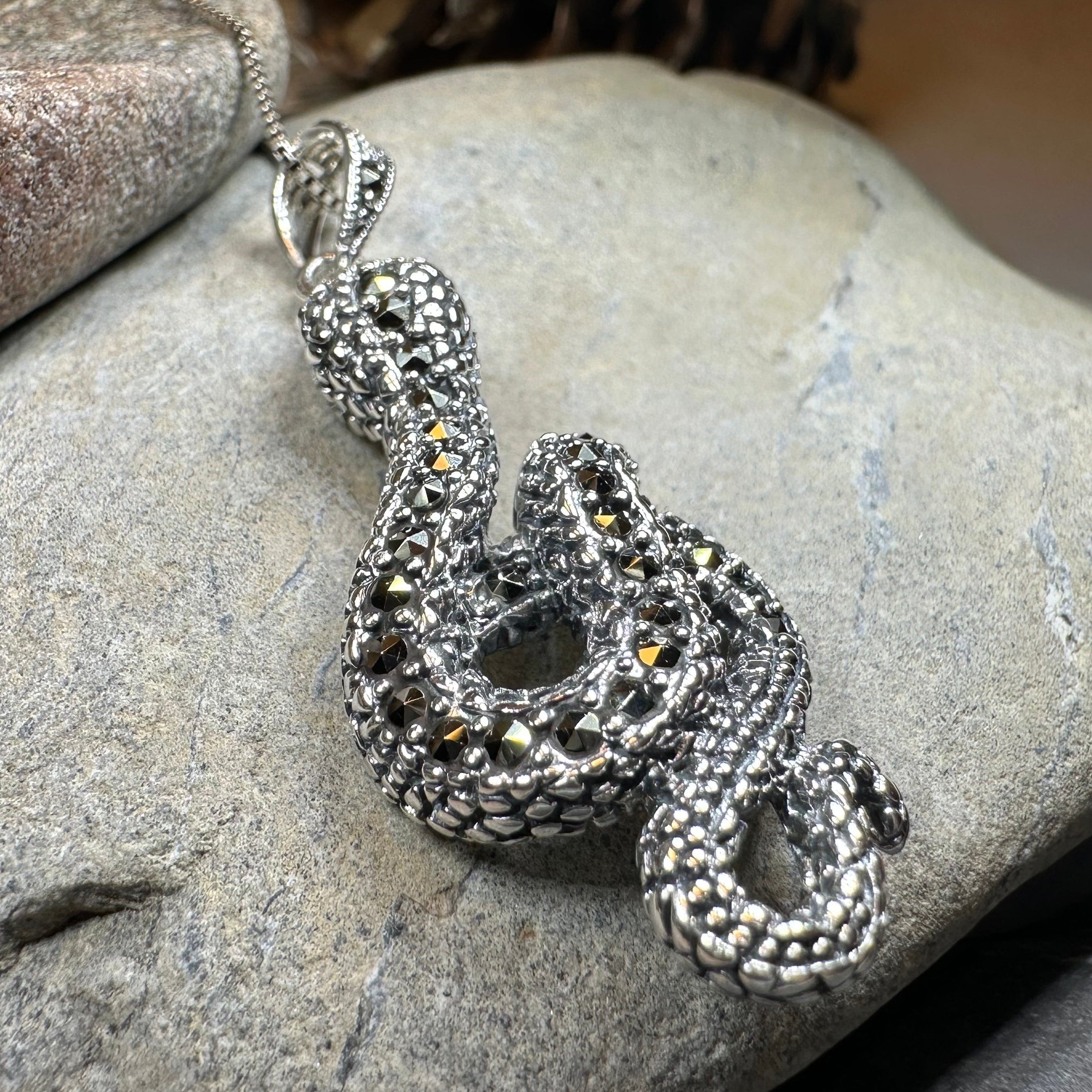 Calantha Moonstone Snake Necklace