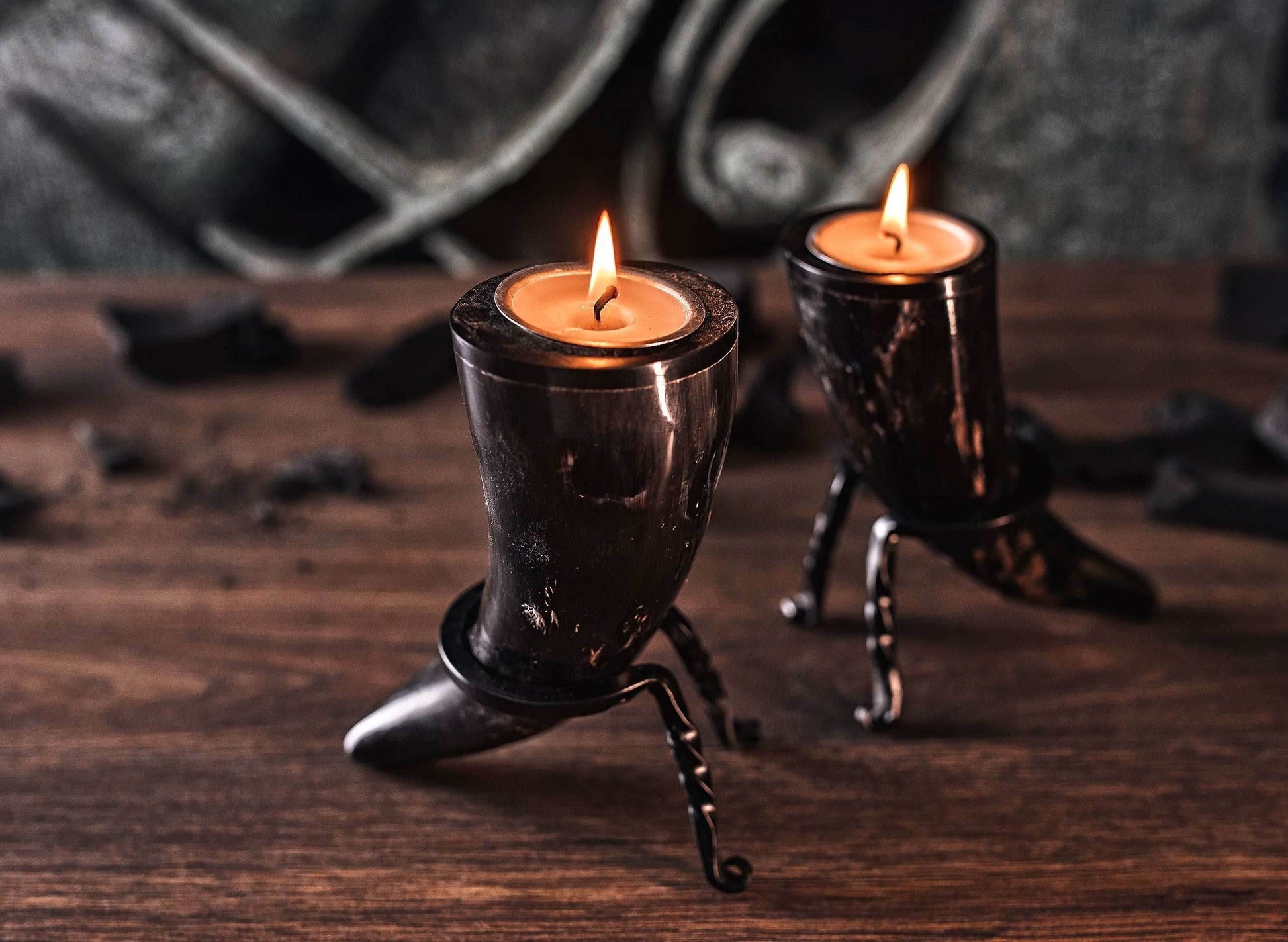 Tealight Candle Horn Set - 