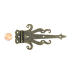 5" Medieval Decorative Bronze Finish Strap Hinges - Set of 2