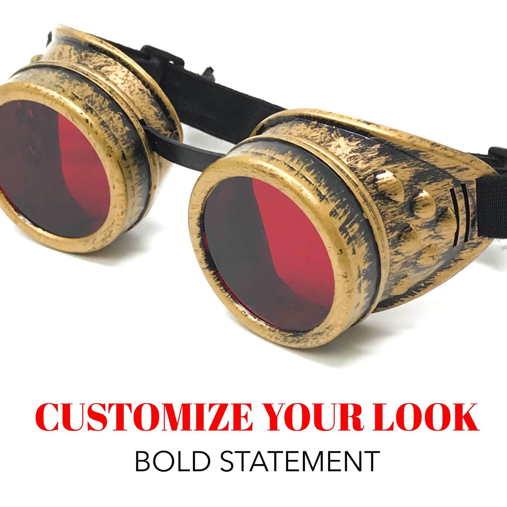 Dystopian apocalyptic goggles - pink