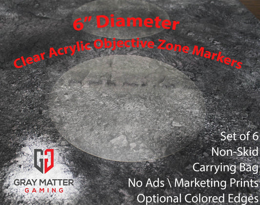 6" Objective Markers (Spearhead, Other Games) - Acrylic