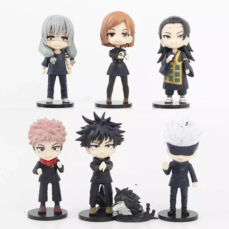 6 Pcs Set Jujutsu Kaisen Figurines, Gojo Yuji Megumi Nobara Mahito Geto Figures