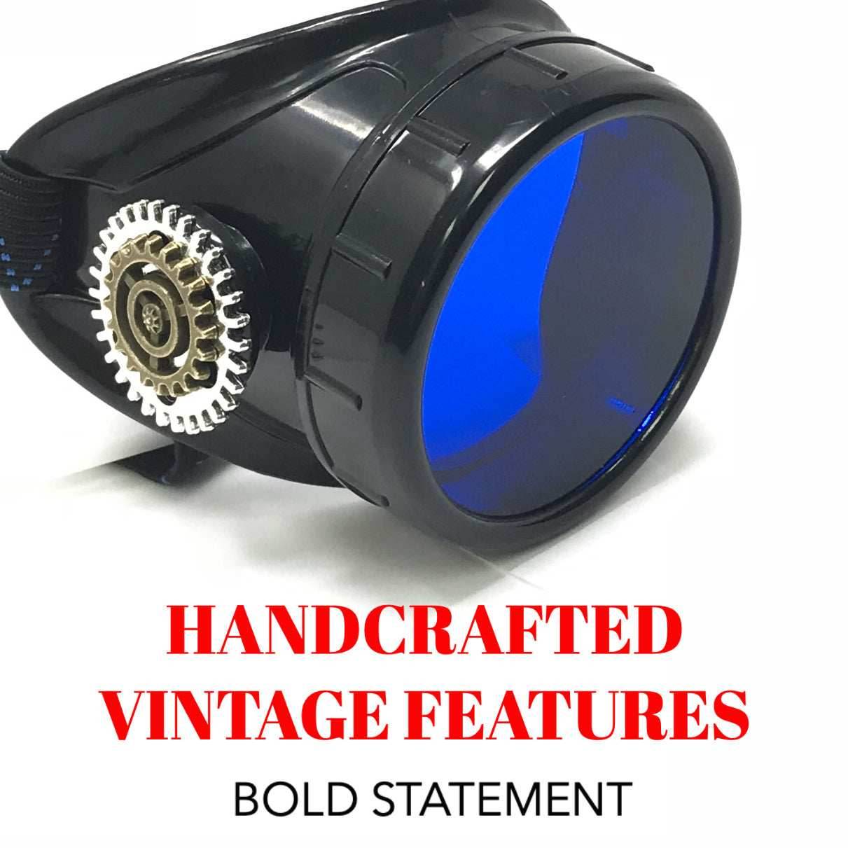 Airship pirate eyepatch monocle - black