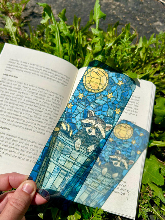 Trash Raccoon Bookmark - Cute Funny Raccoon Reading Accessory, Garbage Panda Gift, Animal Lover Bookmark, Unique Bookish Gift