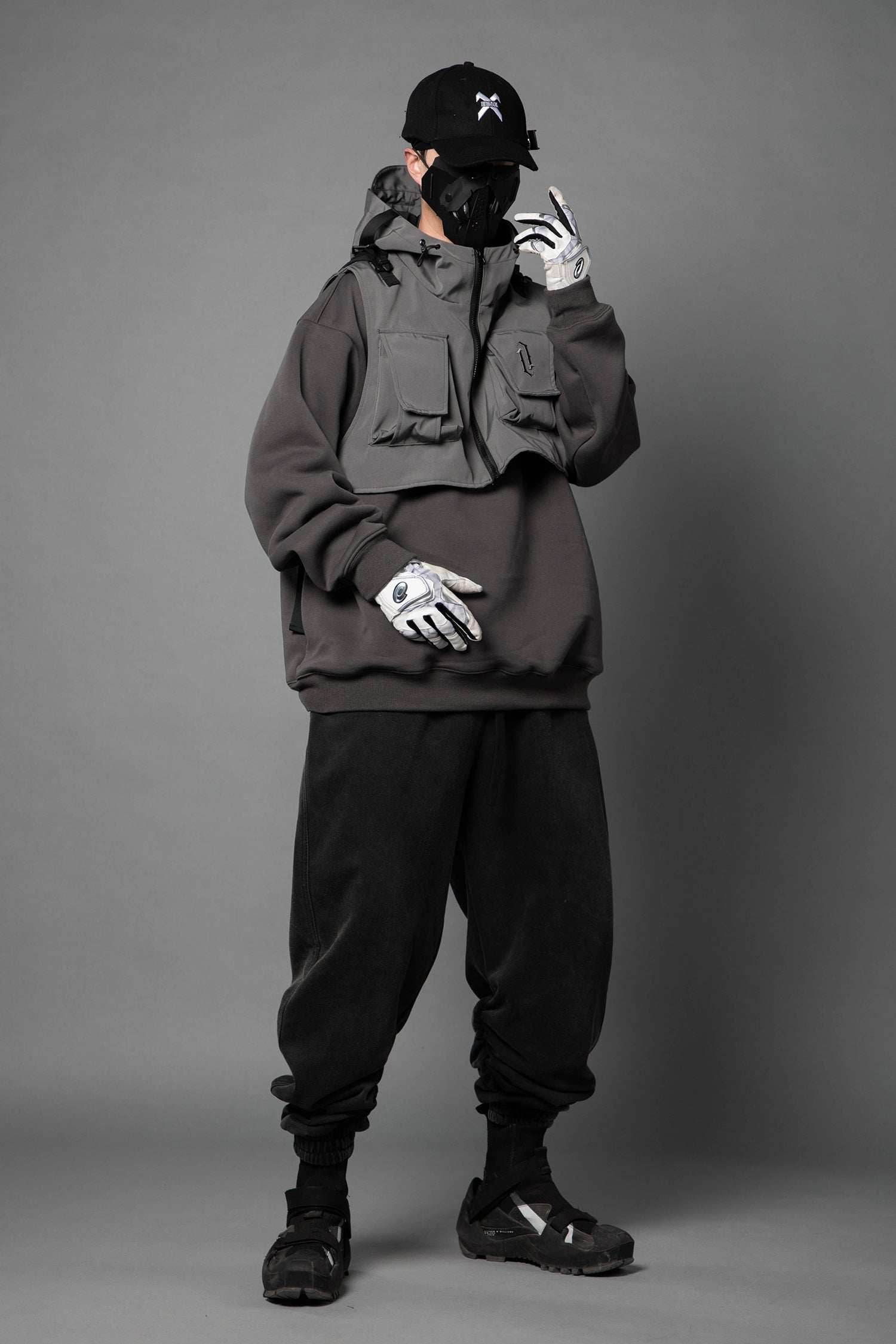 HiH34 Grey Tech Guard Hoodie - Grey / M