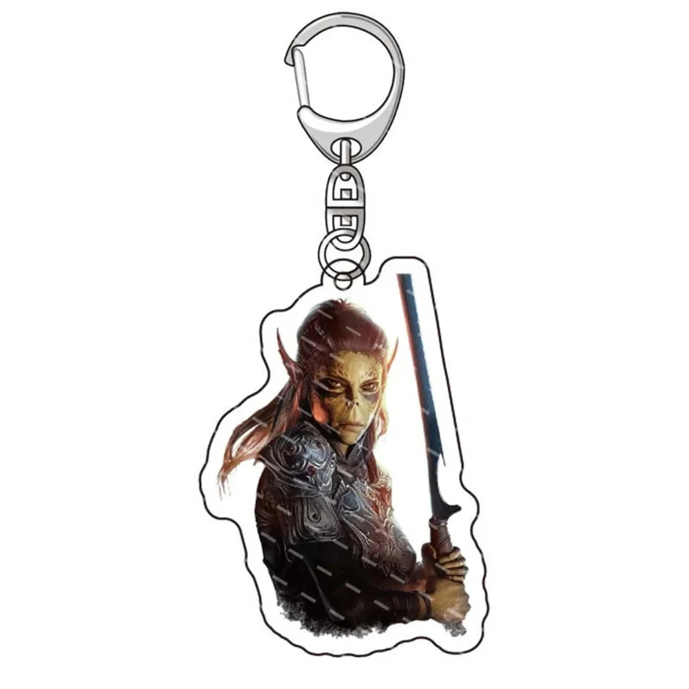 6cm Disfraz de juego Baldur Gate 3 Lllithid Mind , Keychain accesorios para fiesta de Halloween Gift