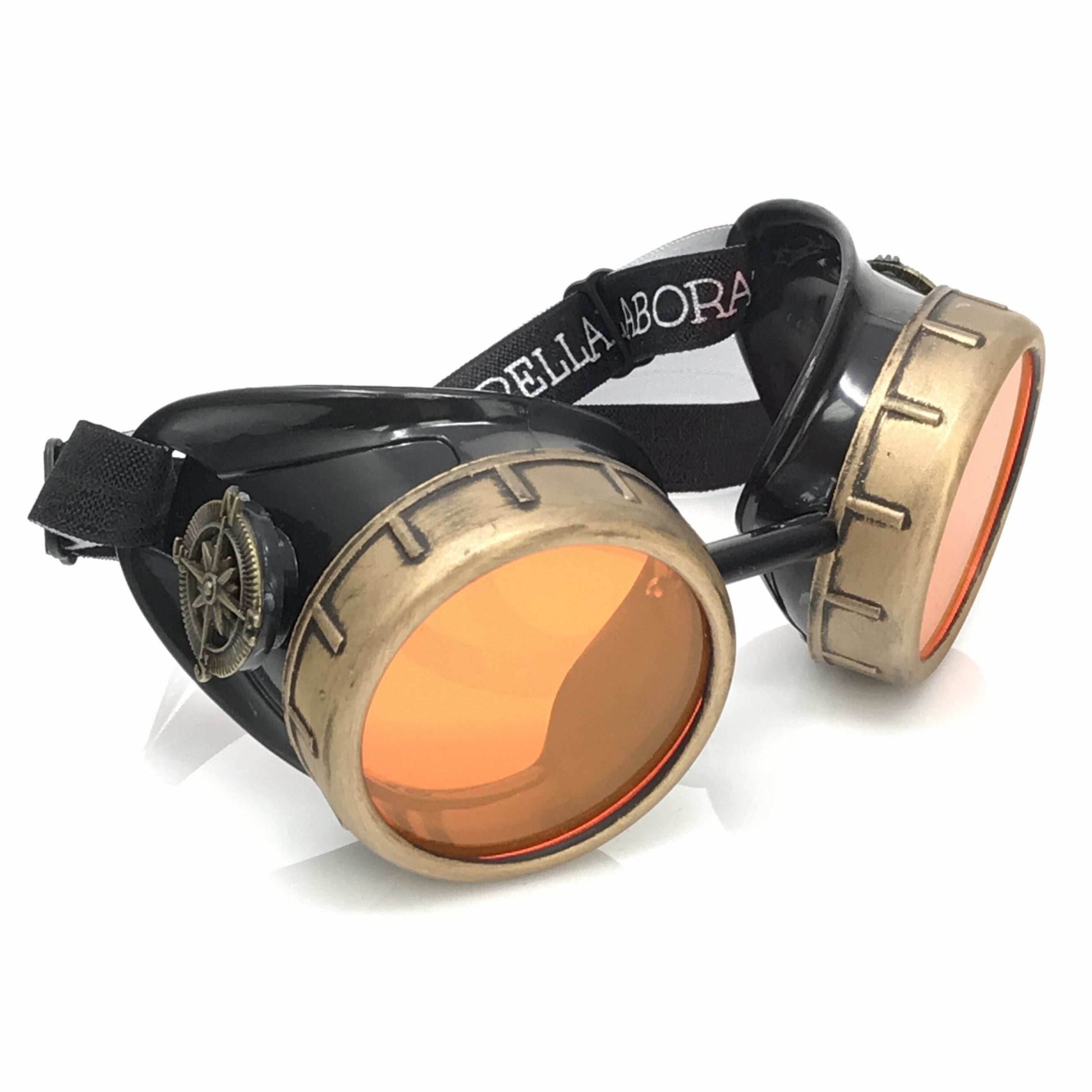 Steampunk Aviator Goggles music festival diffraction lenses - pink