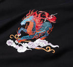 KH9240 Demon Horse Embroidery Hoodie - Black / S