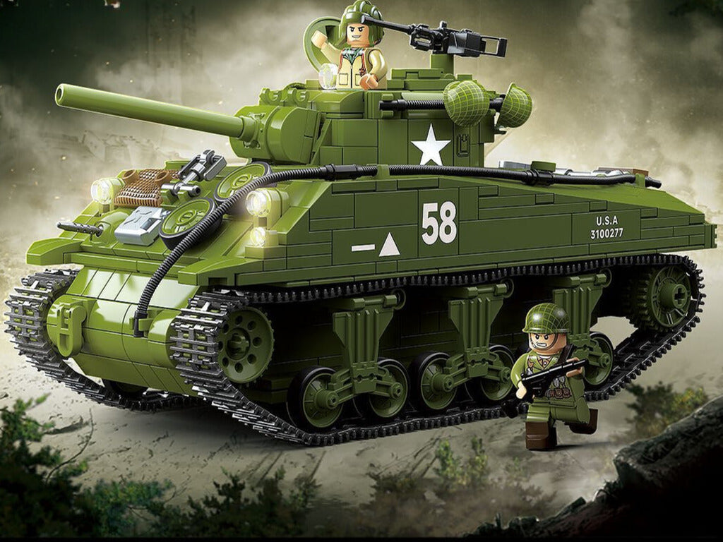 WWII - U.S. M4A3 Sherman Tank - Mil-Blox