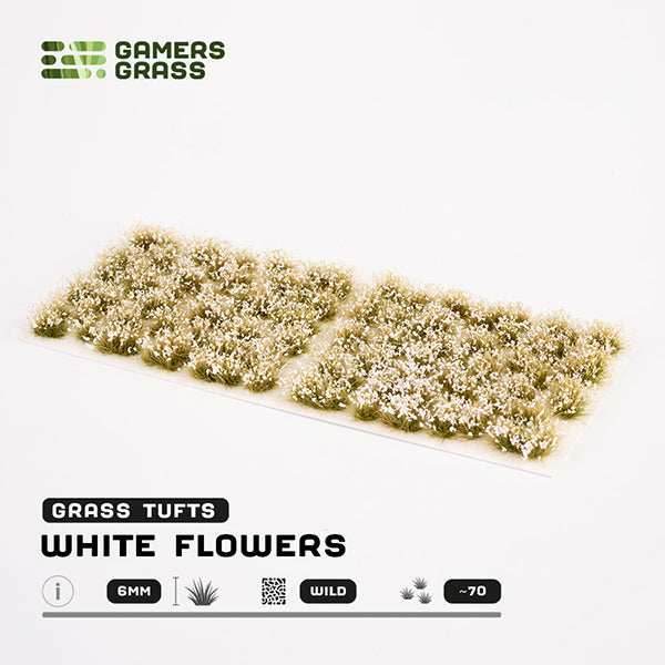Gamers Grass Tufts: White Flowers- Wild - 