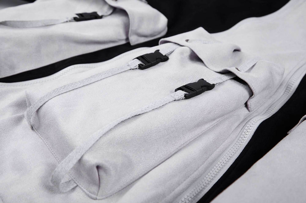 YEH1 Patchwork Functional Hoodie - Grey / S