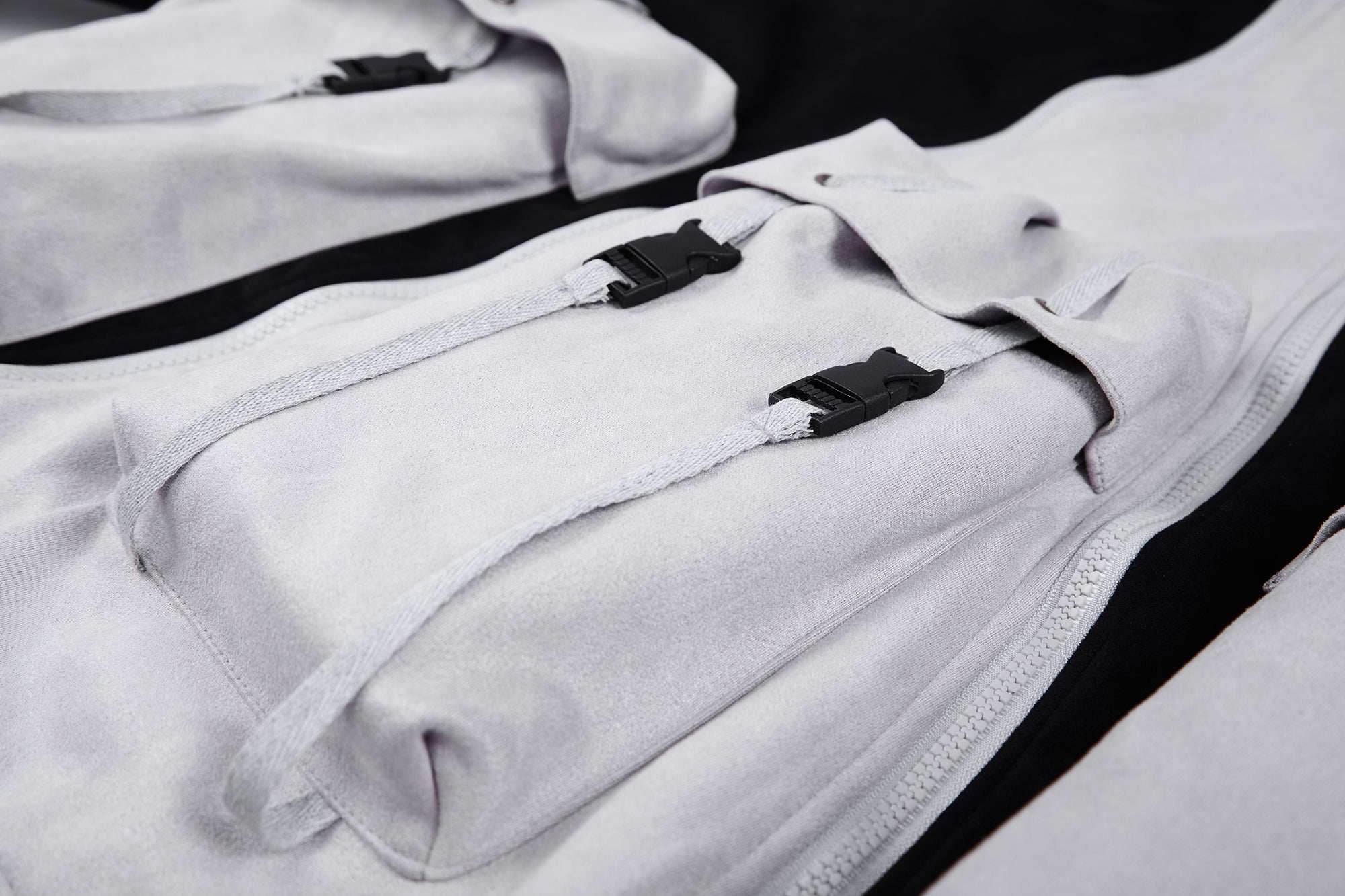 YEH1 Patchwork Functional Hoodie - Grey / S