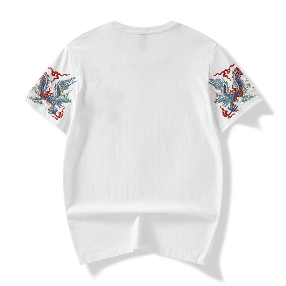 KH691 Raging Dragons Embroidery Tee - White / S