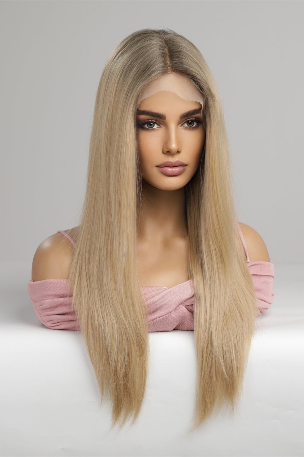 13*2" Lace Front Wigs Synthetic Long Straight 24'' 150% Density