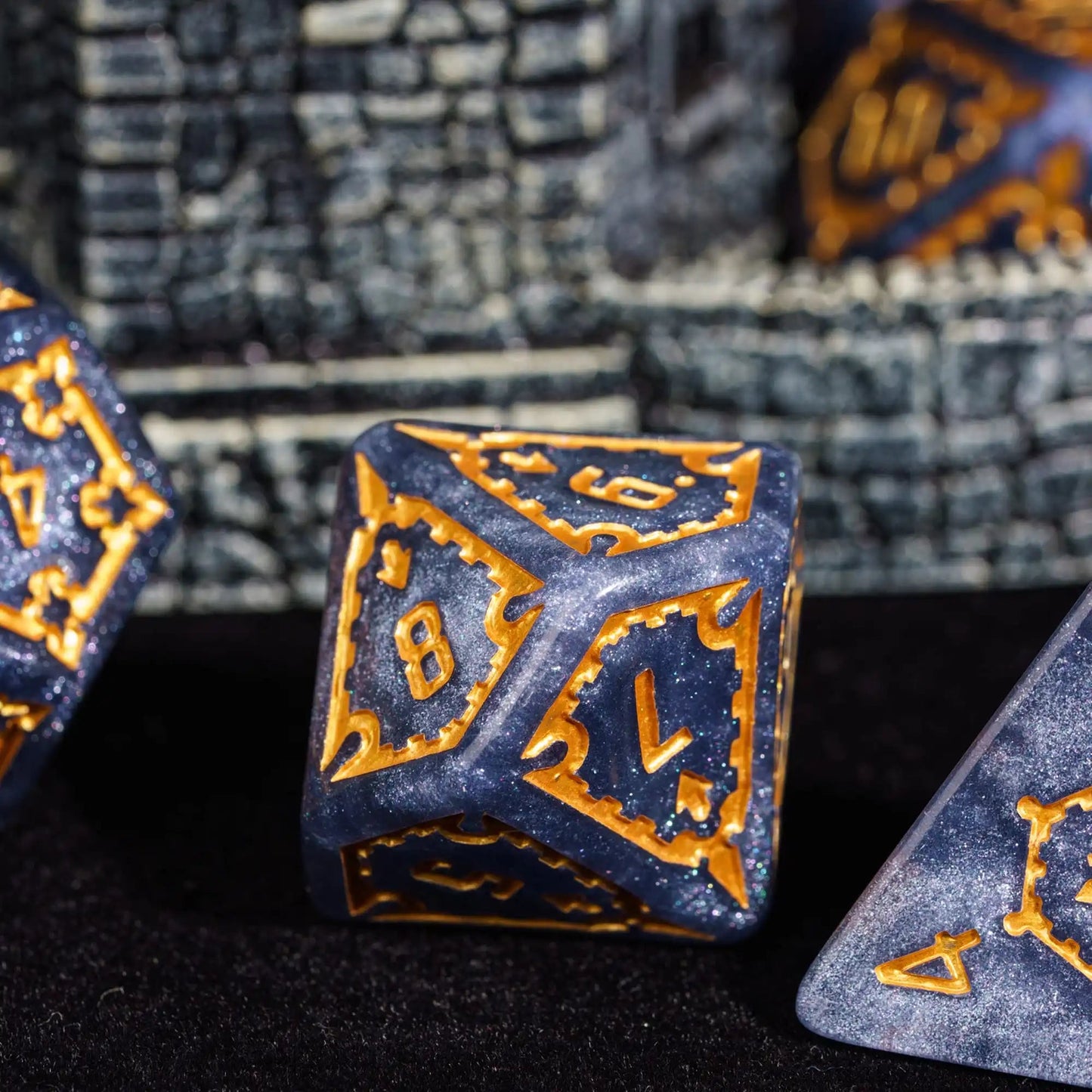 7 Pcs 25mm Giant Resin Dice, Polyhedral Dice Set with Leather Bag, D&D Dice for DND Pathfinder Role Playing Game