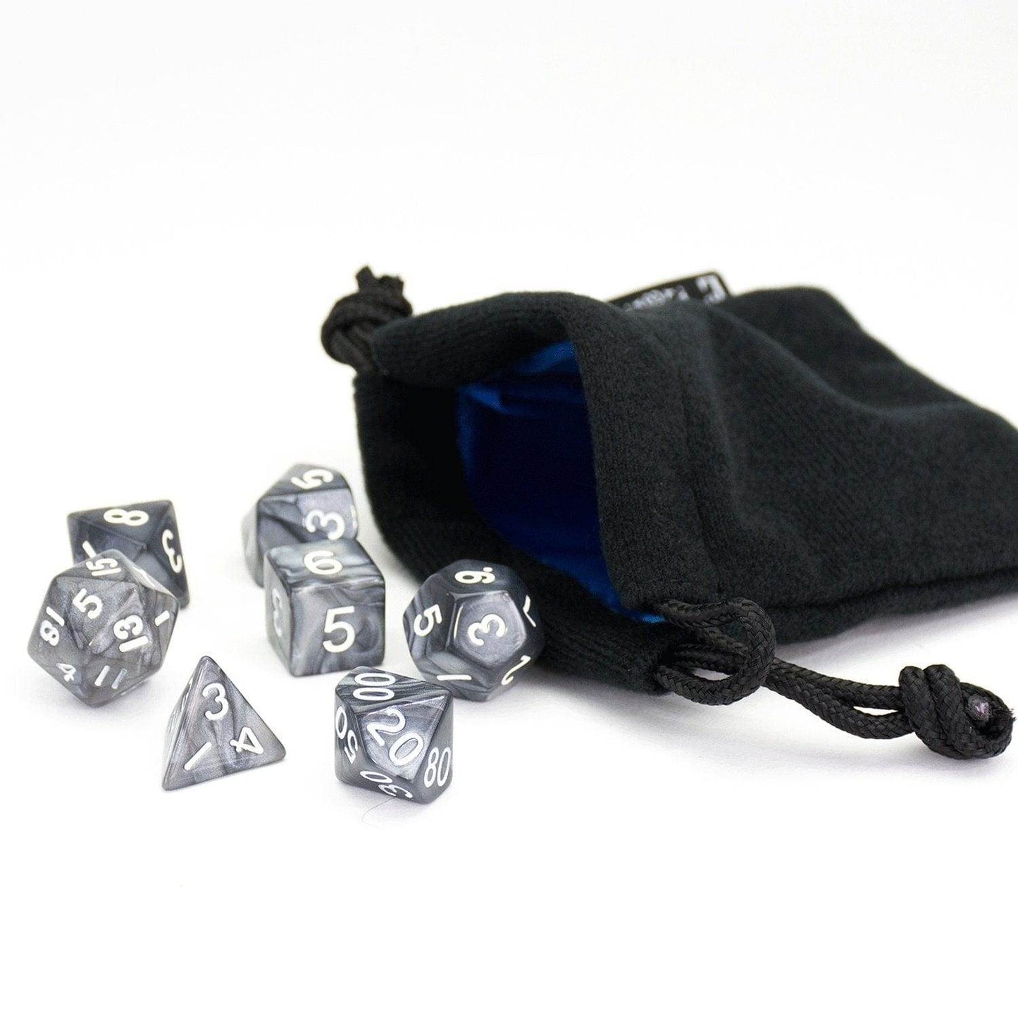 Black Smoke Dice - 7 Piece Set - 