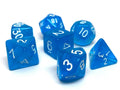 Blue Translucent Dice - 7 Piece Set - 