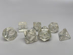 Clear Translucent Dice - 7 Piece Set - 