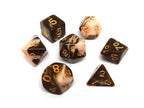 Dusty Rose and Brown Marble - 7 Piece Set - 