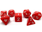 Red Opaque Dice - 7 Piece Set - Role-Players