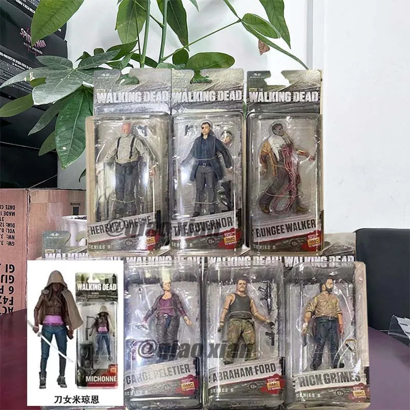 7 Styles AMC TV Series The Walking Dead Abraham Ford Bungee Walker Rick Grimes The Governor Michonne PVC Action Figure Model Toy