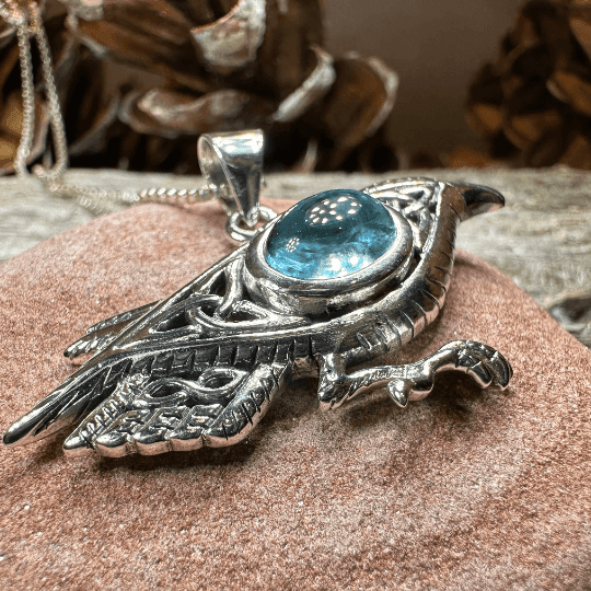 Nightdreamer Raven Necklace - 18 / Blue Topaz