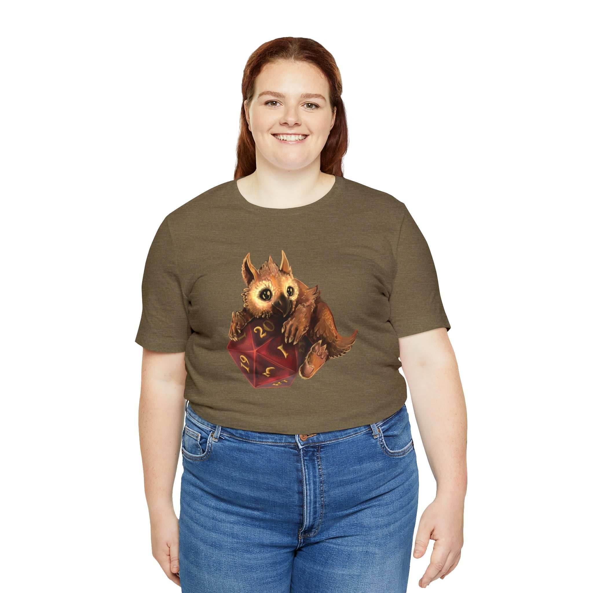 Owliver with High Variance D20 Short Sleeve Tee - Athletic Heather / S