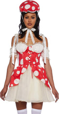 Princess Toad Costume Women Mini Dress - Mushroom Kingdom Halloween Outfit