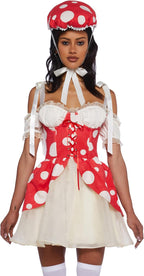 Princess Toad Costume Women Mini Dress - Mushroom Kingdom Halloween Outfit