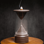 Hourglass Backflow Enclosed Backflow Incense Burner - Brown