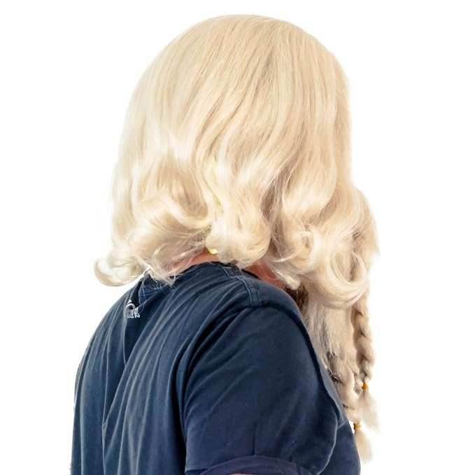 Adult Deluxe Viking Barbarian Norse Halloween Cosplay Costume Wig & Beard Set - 