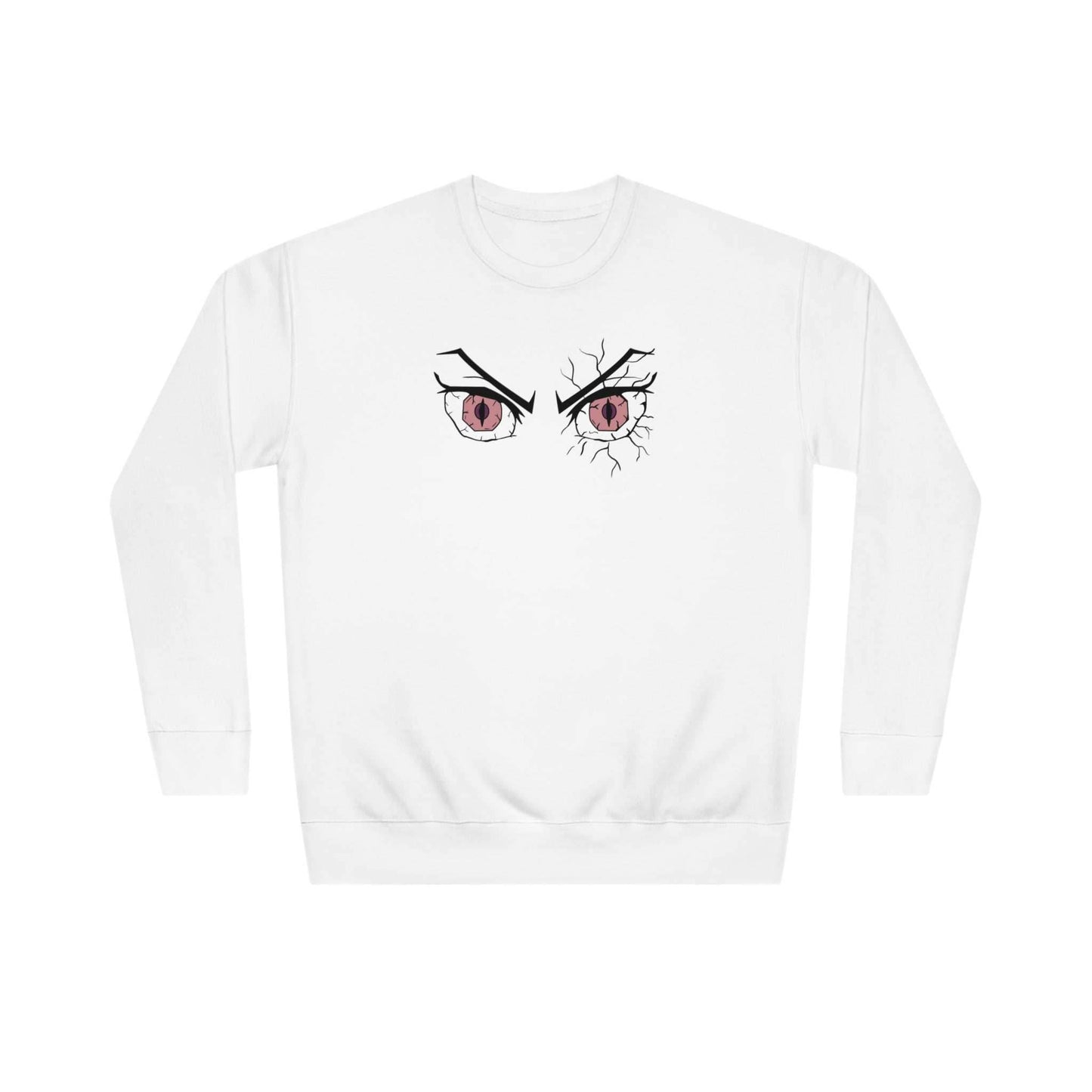 Nezuko Eyes Premium Unisex Anime Crewneck Sweatshirt - White / L