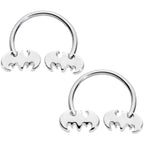 18G 3/8 Licensed DC Comics Batman Horseshoe Circular Barbell Set
