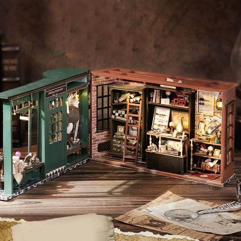 Miniature Wizardi Roombox Kit - Magical Wand Shop Dollhouse Kit - 