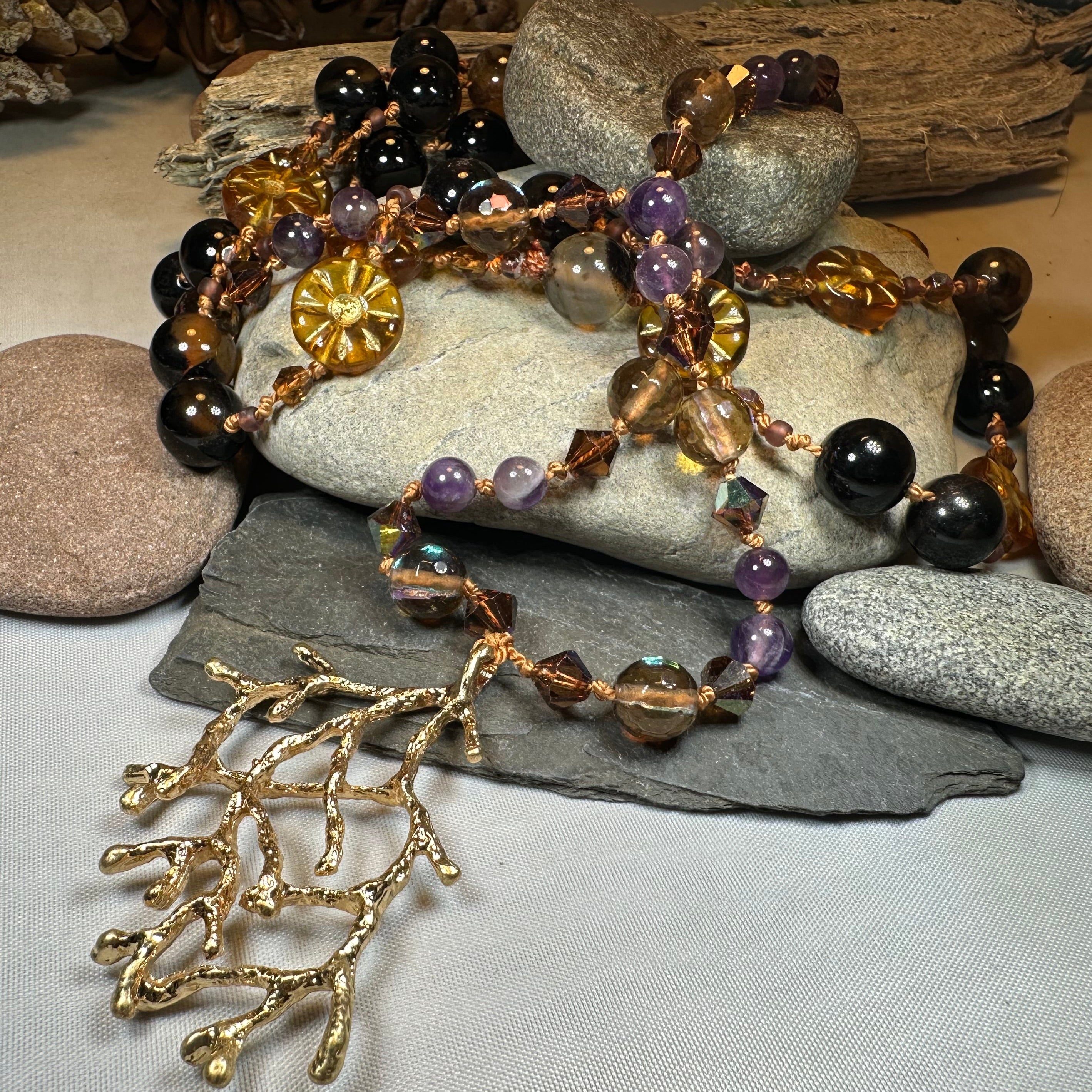 Amethyst Larksong Long Necklace